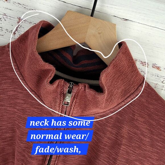 Ted Baker London Mens Size 5 Berks Quarter Zip Pullover Stand Collar Maroon Golf - Picture 5 of 8